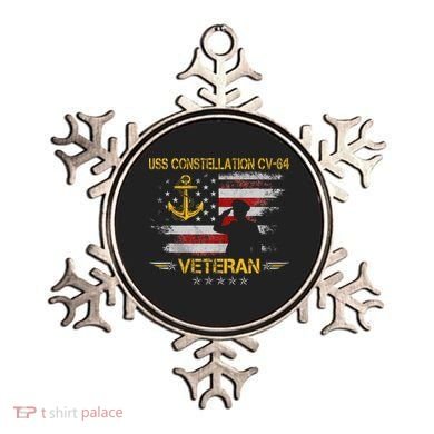 Uss Constellation Cv64 Aircraft Carrier Veteran Flag Retro Ornament