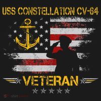 Uss Constellation Cv64 Aircraft Carrier Veteran Flag Retro Baby Bodysuit thumb 2