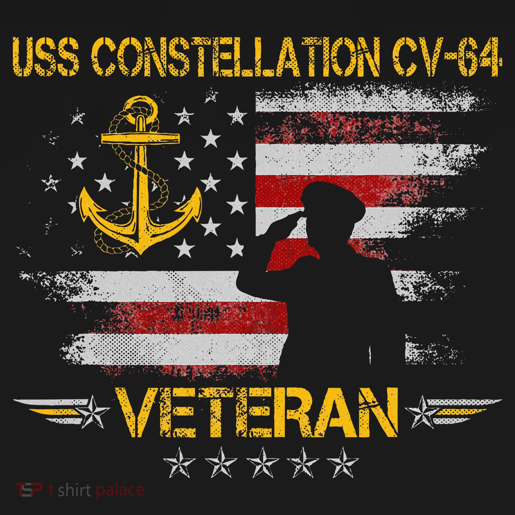 Uss Constellation Cv64 Aircraft Carrier Veteran Flag Retro Baby Bodysuit