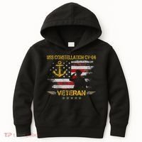 Uss Constellation Cv64 Aircraft Carrier Veteran Flag Retro Kids Hoodie thumb 0