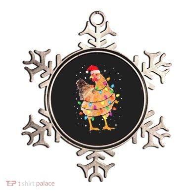 Ugly Christmas Chicken Santa Hat Lights Sweater Xmas Ornament