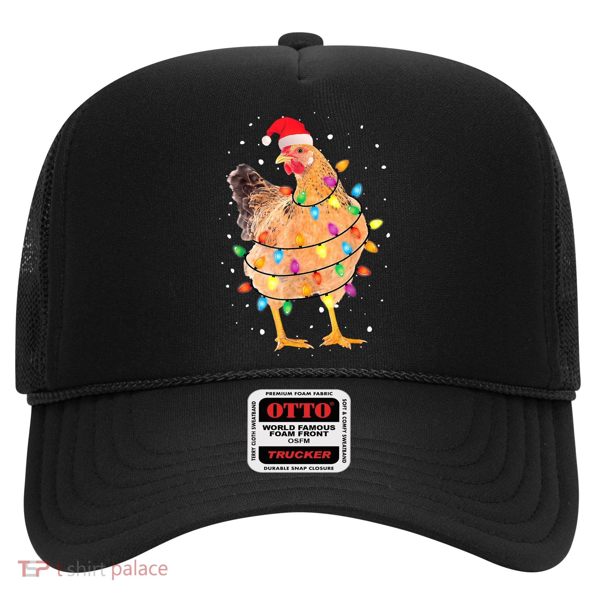Ugly Christmas Chicken Santa Hat Lights Sweater Xmas Hat