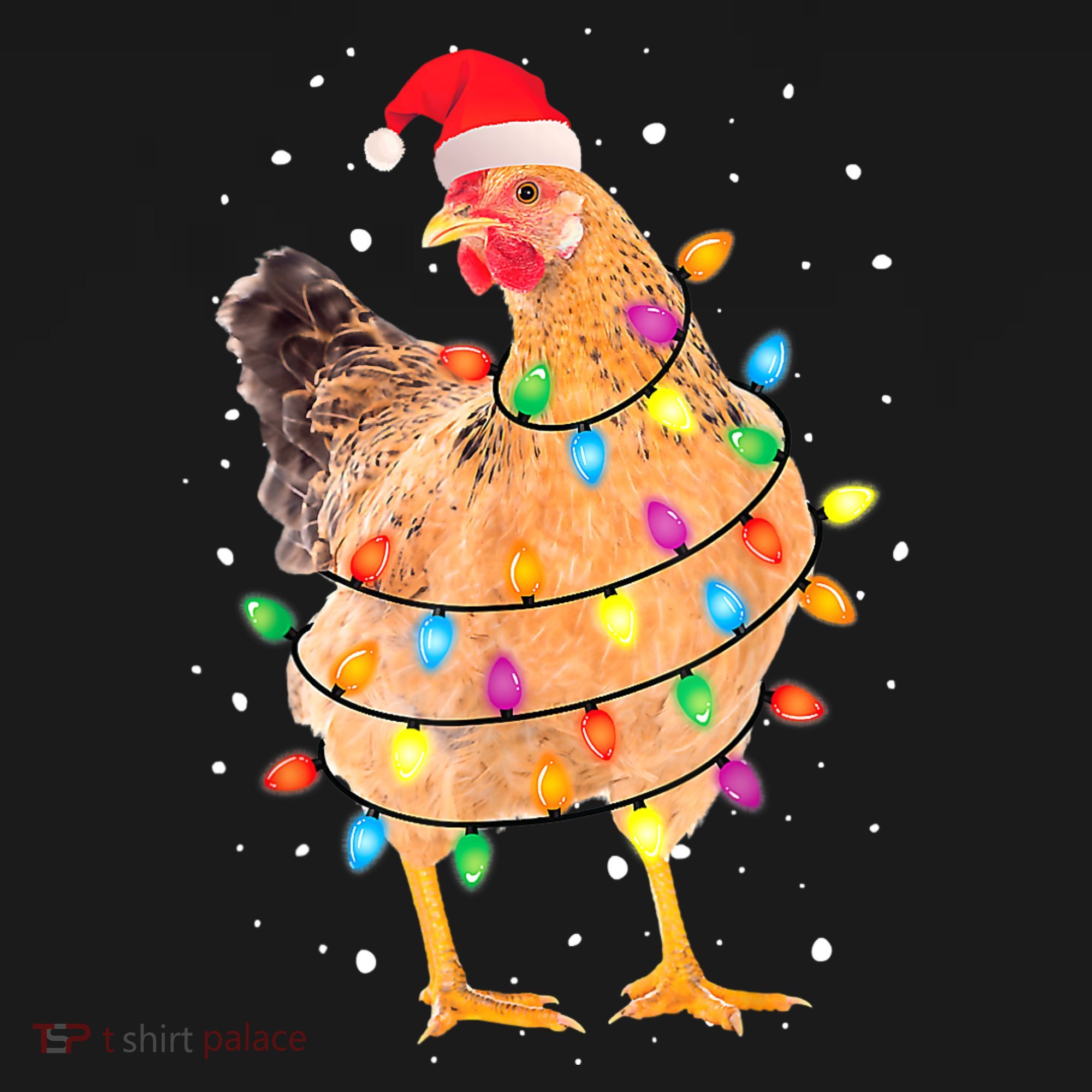 Ugly Christmas Chicken Santa Hat Lights Sweater Xmas Toddler Hoodie