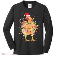 Ugly Christmas Chicken Santa Hat Lights Sweater Xmas Kids Long Sleeve Shirt thumb 0