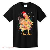 Ugly Christmas Chicken Santa Hat Lights Sweater Xmas Kids T-Shirt thumb 0