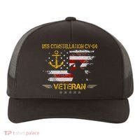 USS Constellation CV 64 Aircraft Carrier Veteran Flag Retro Yupoong Adult 5-Panel Trucker Hat thumb 0