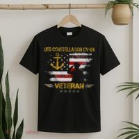 USS Constellation CV 64 Aircraft Carrier Veteran Flag Retro T-Shirt thumb 2