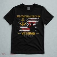 USS Constellation CV 64 Aircraft Carrier Veteran Flag Retro T-Shirt thumb 5