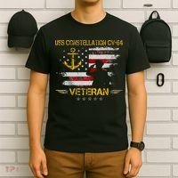 USS Constellation CV 64 Aircraft Carrier Veteran Flag Retro T-Shirt thumb 6
