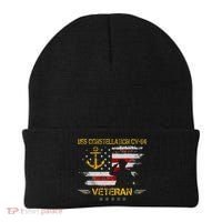 USS Constellation CV 64 Aircraft Carrier Veteran Flag Retro Beanie thumb 0