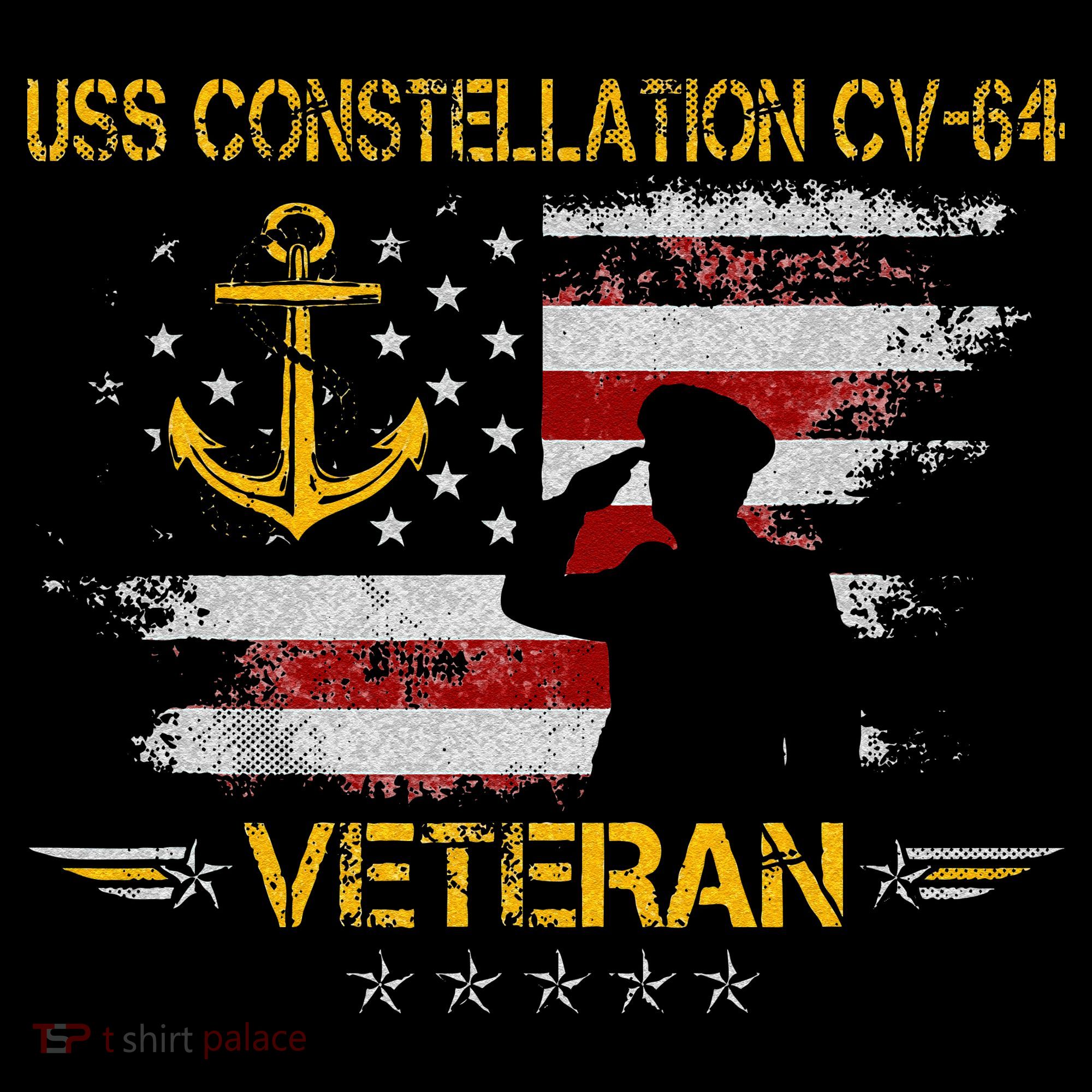 USS Constellation CV 64 Aircraft Carrier Veteran Flag Retro Women's Hoodie