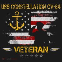 USS Constellation CV 64 Aircraft Carrier Veteran Flag Retro Women's Tank Top thumb 5