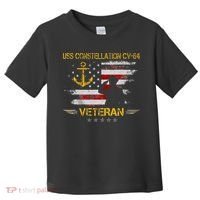 USS Constellation CV 64 Aircraft Carrier Veteran Flag Retro Toddler T-Shirt thumb 0
