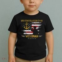 USS Constellation CV 64 Aircraft Carrier Veteran Flag Retro Toddler T-Shirt thumb 2