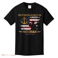 USS Constellation CV 64 Aircraft Carrier Veteran Flag Retro Kids T-Shirt thumb 0
