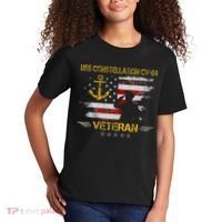 USS Constellation CV 64 Aircraft Carrier Veteran Flag Retro Kids T-Shirt thumb 2