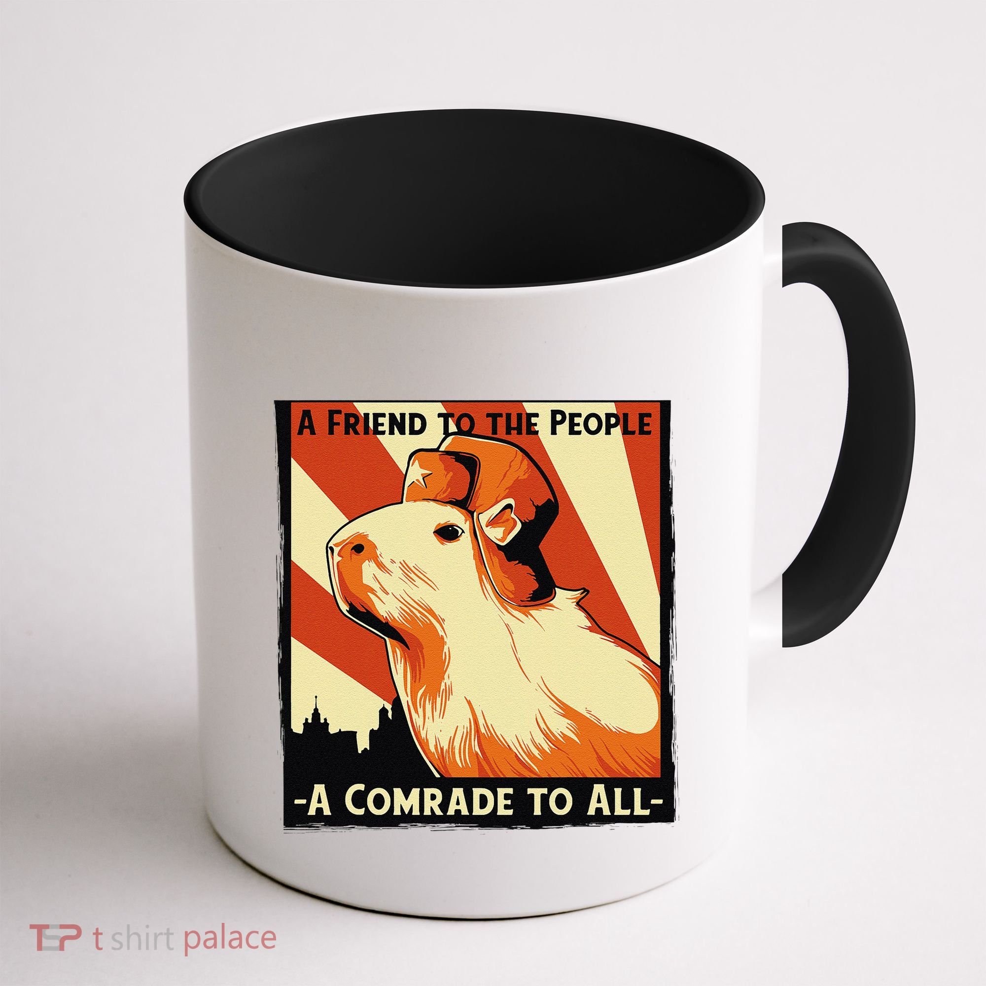 Ussr Communist Capybara Soviet A Friend To The People Coffee Mug