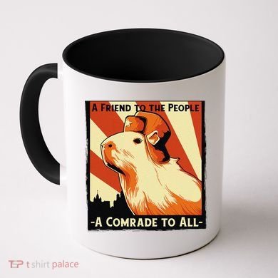 Ussr Communist Capybara Soviet A Friend To The People Coffee Mug