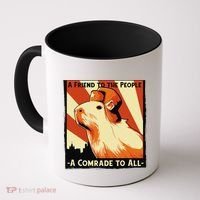 Ussr Communist Capybara Soviet A Friend To The People Coffee Mug thumb 0