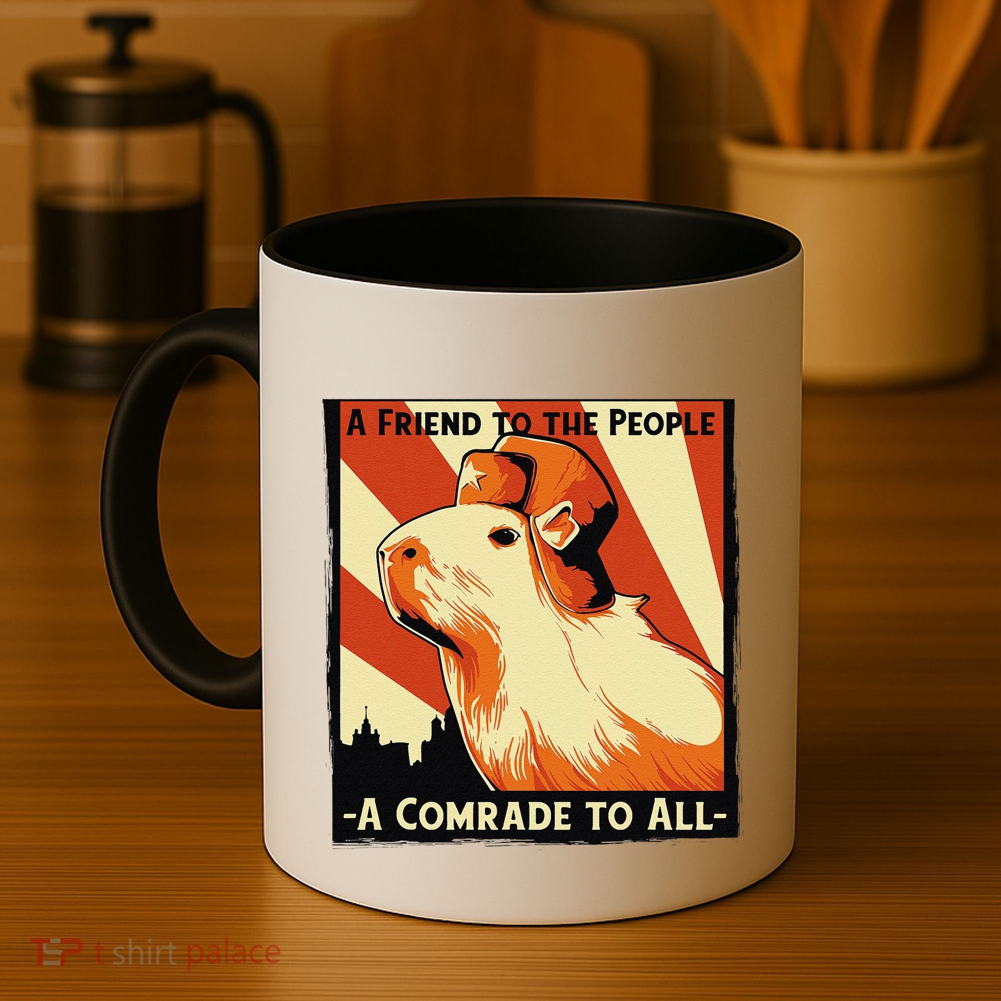 Ussr Communist Capybara Soviet A Friend To The People Coffee Mug