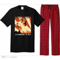 Ussr Communist Capybara Soviet A Friend To The People Pajama Set thumb 0
