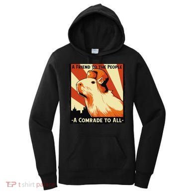 Ussr Communist Capybara Soviet A Friend To The People Women's Hoodie