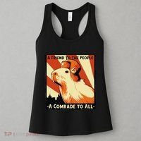 Ussr Communist Capybara Soviet A Friend To The People Women's Tank Top thumb 3