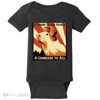 Ussr Communist Capybara Soviet A Friend To The People Baby Bodysuit thumb 0