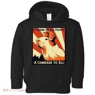 Ussr Communist Capybara Soviet A Friend To The People Toddler Hoodie