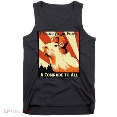 Ussr Communist Capybara Soviet A Friend To The People Tank Top
