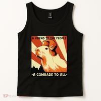 Ussr Communist Capybara Soviet A Friend To The People Tank Top thumb 2