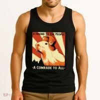 Ussr Communist Capybara Soviet A Friend To The People Tank Top thumb 3