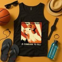 Ussr Communist Capybara Soviet A Friend To The People Tank Top thumb 4