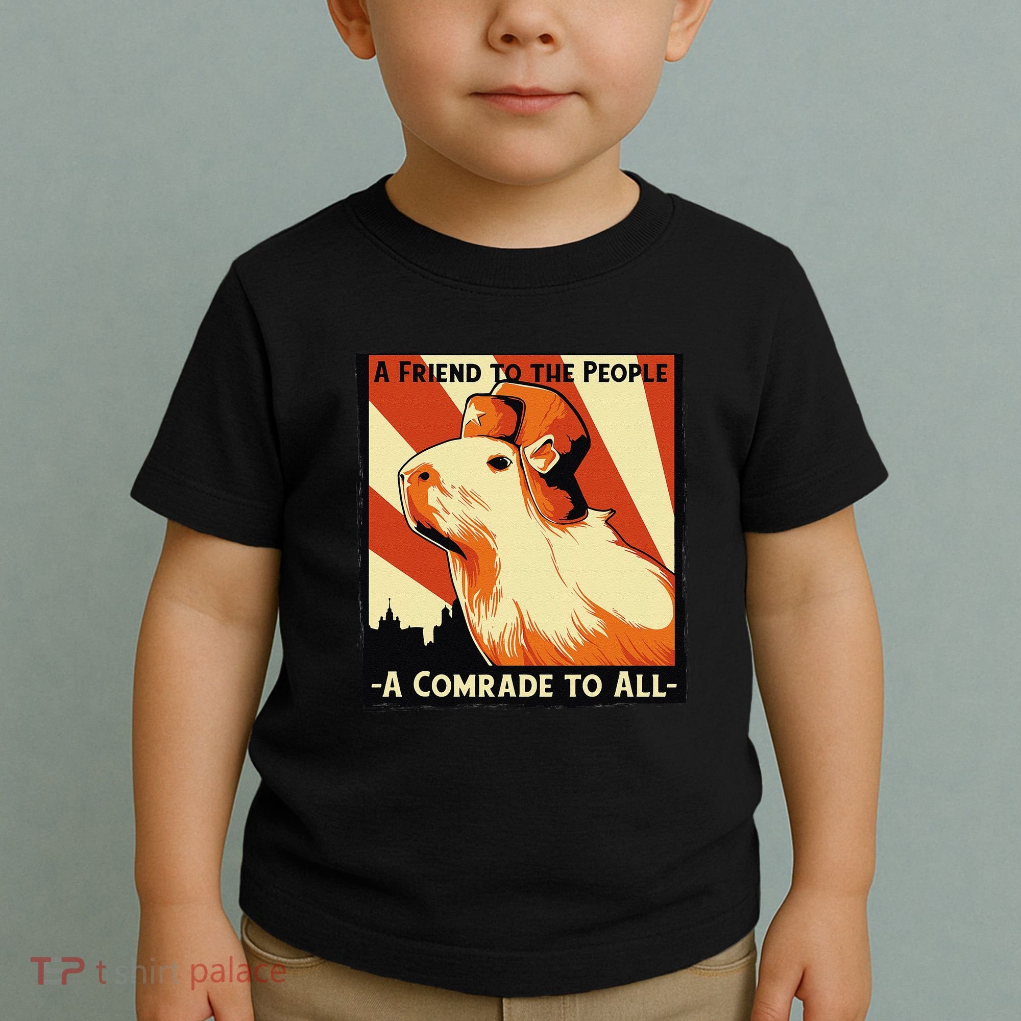 Ussr Communist Capybara Soviet A Friend To The People Toddler T-Shirt