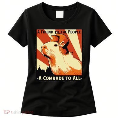 Ussr Communist Capybara Soviet A Friend To The People Women's T-Shirt