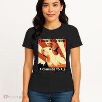 Ussr Communist Capybara Soviet A Friend To The People Women's T-Shirt thumb 4
