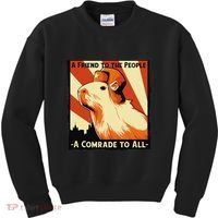 Ussr Communist Capybara Soviet A Friend To The People Kids Sweatshirt thumb 0