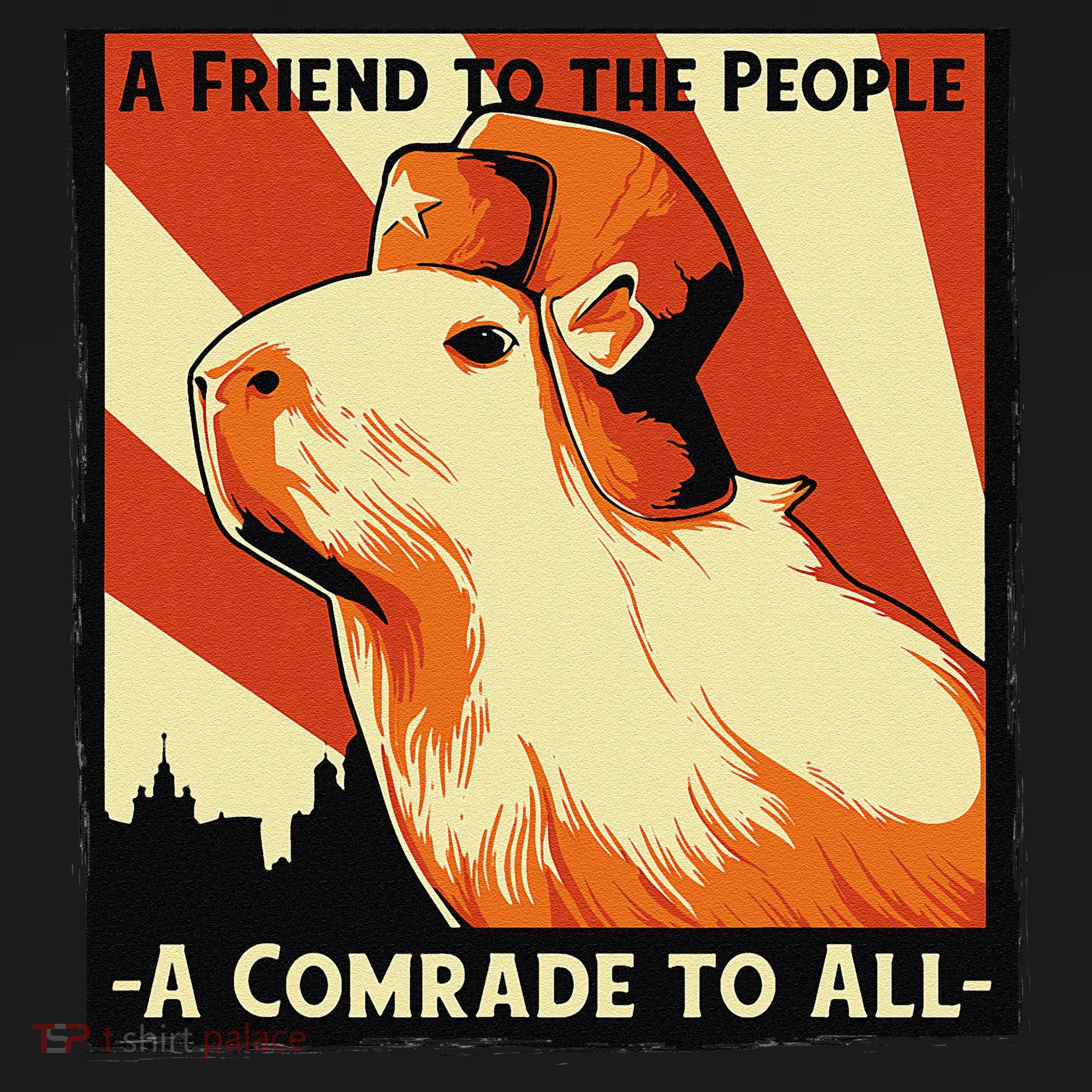 Ussr Communist Capybara Soviet A Friend To The People Kids Sweatshirt