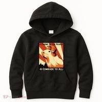 Ussr Communist Capybara Soviet A Friend To The People Kids Hoodie thumb 0