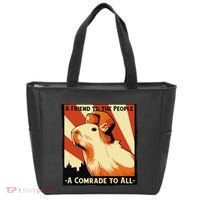 Ussr Communist Capybara Soviet A Friend To The People Tote Bag thumb 0