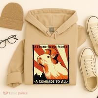 Ussr Communist Capybara Soviet A Friend To The People Hoodie thumb 4