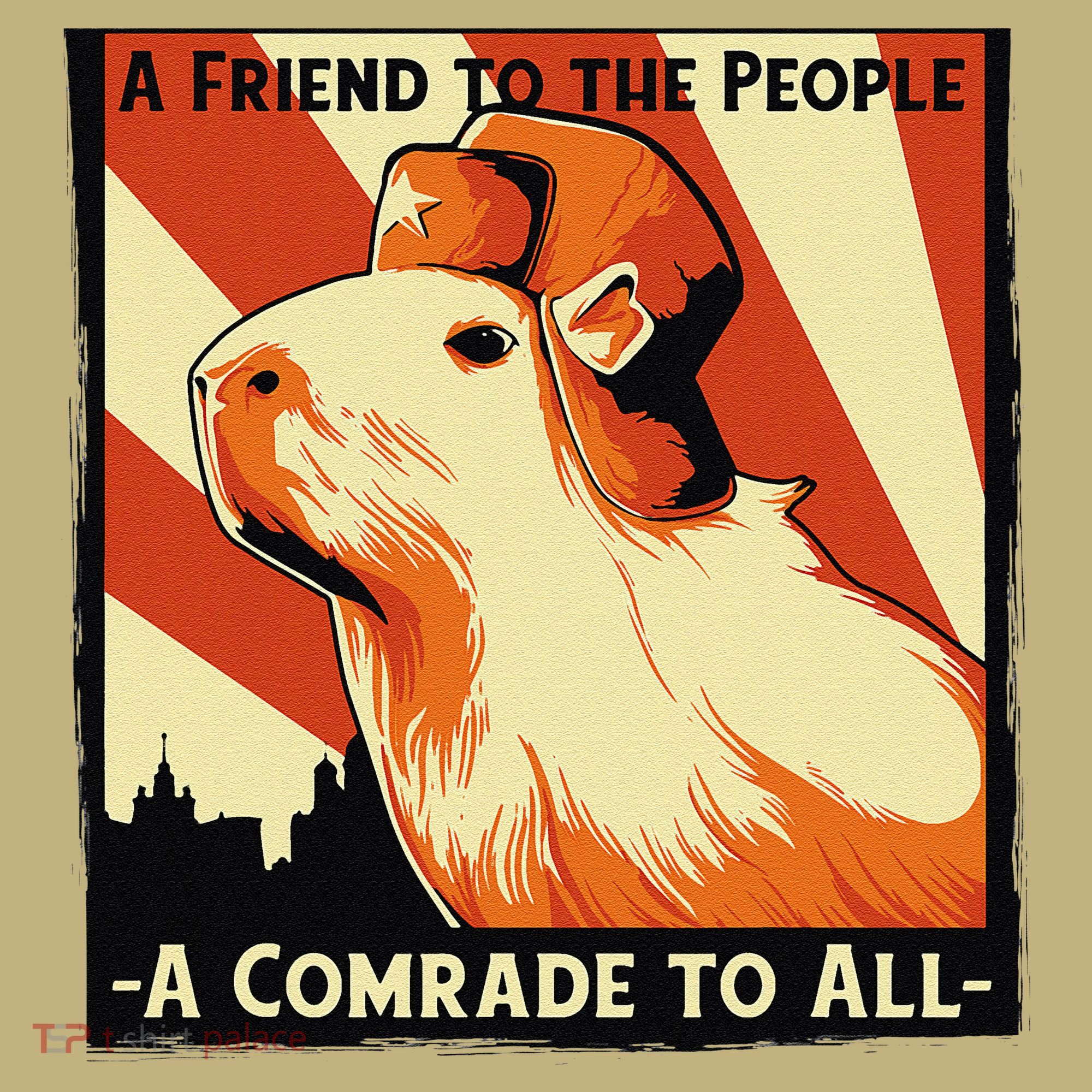 Ussr Communist Capybara Soviet A Friend To The People Hoodie