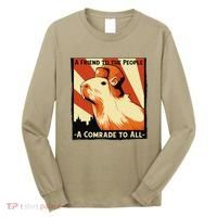 Ussr Communist Capybara Soviet A Friend To The People Long Sleeve Shirt thumb 0