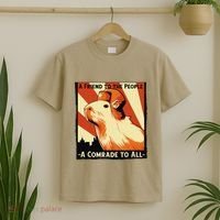 Ussr Communist Capybara Soviet A Friend To The People T-Shirt thumb 2