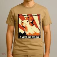 Ussr Communist Capybara Soviet A Friend To The People T-Shirt thumb 3
