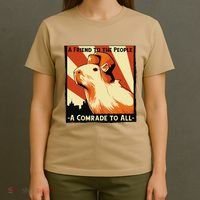Ussr Communist Capybara Soviet A Friend To The People T-Shirt thumb 4