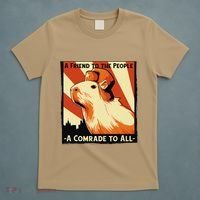 Ussr Communist Capybara Soviet A Friend To The People T-Shirt thumb 5