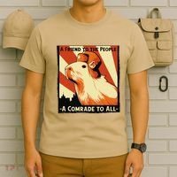 Ussr Communist Capybara Soviet A Friend To The People T-Shirt thumb 6