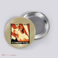 Ussr Communist Capybara Soviet A Friend To The People Button thumb 0