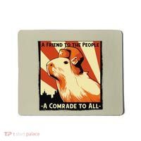 Ussr Communist Capybara Soviet A Friend To The People Mousepad thumb 0